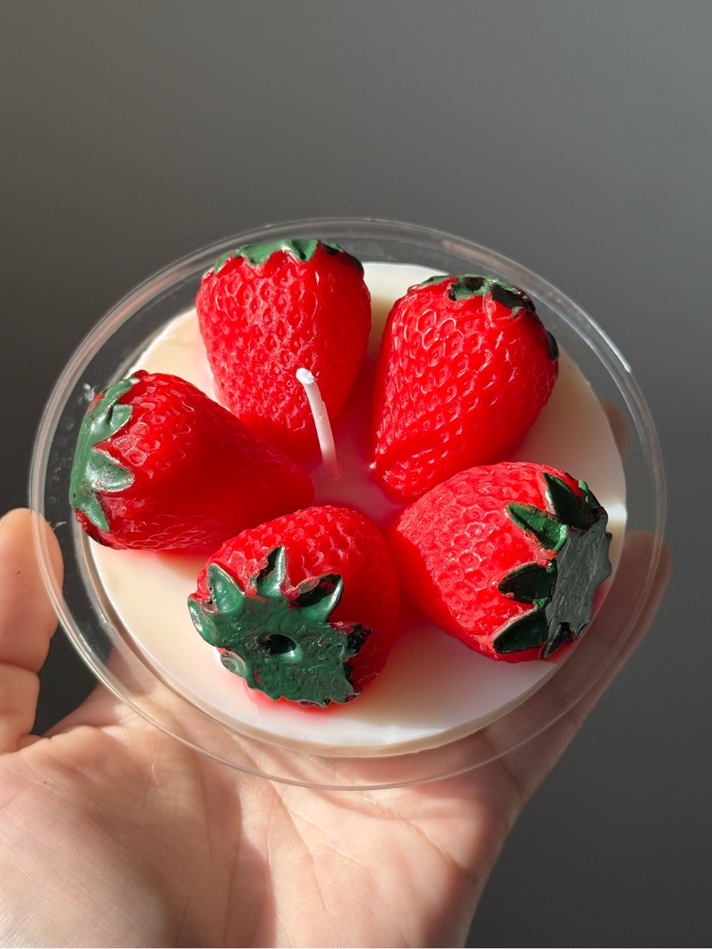 Strawberries & Cream Scented 3-D Strawberry Shaped Vintage Candle by Watson's